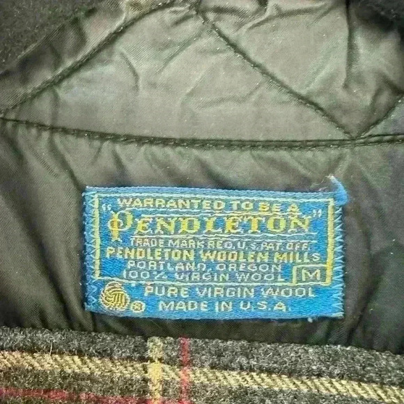 VINTAGE PENDLETON 100% VIRGIN WOOL LODGE BUTTON UP SHIRT SIZE MEDIUM PLAID - Picture 4 of 9